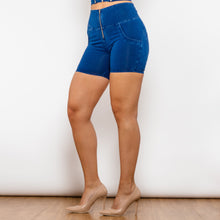 Load image into Gallery viewer, 4069HDblueLJS Shascullfites High Waist Dark Thread Dark Blue Short
