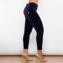 Load image into Gallery viewer, 321POCMLL Shascullfites Purple Orchid Chenille Middle Waist Lifting Leggings