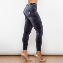 Load image into Gallery viewer, 306GCMLL Shascullfites Grey Chenille Middle Waist Lifting Leggings