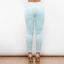 Load image into Gallery viewer, 307EGCMLL Shascullfites Emerald Green Chenille Middle Waist Lifting Leggings