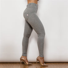Load image into Gallery viewer, 35035MWGK Shascullfites Middle Waist Grey Knitted Leggings