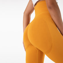Load image into Gallery viewer, SSL002 Shascullfites Melody Gym Seamless Leggings High Waist Booty Leggings Scrunch Leggings Yellow Yoga Pants Compression Pants Women