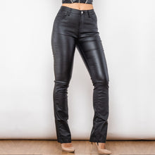 Load image into Gallery viewer, 601BCWWFP Shascullfites Melody Black Coated Flared Pants Super Stretchy Trousers Waxed Pants Top Quality Wet Look Pants Women's Pants