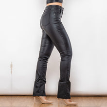 Load image into Gallery viewer, 601BCWWFP Shascullfites Melody Black Coated Flared Pants Super Stretchy Trousers Waxed Pants Top Quality Wet Look Pants Women's Pants