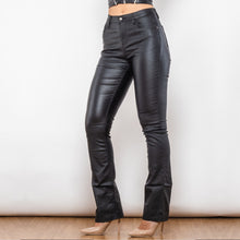 Load image into Gallery viewer, 601BCWWFP Shascullfites Melody Black Coated Flared Pants Super Stretchy Trousers Waxed Pants Top Quality Wet Look Pants Women's Pants