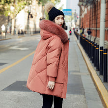 Load image into Gallery viewer, 21HW0131 Shascullfites Melody Long Down Jackets for Women Winter Fur Collar Hooded High Quality Coat Black Loose Down Coats