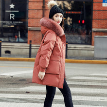 Load image into Gallery viewer, 21HW0131 Shascullfites Melody Long Down Jackets for Women Winter Fur Collar Hooded High Quality Coat Black Loose Down Coats