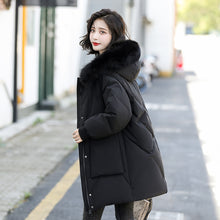 Load image into Gallery viewer, 21HW0131 Shascullfites Melody Long Down Jackets for Women Winter Fur Collar Hooded High Quality Coat Black Loose Down Coats
