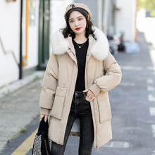 Load image into Gallery viewer, 21HW0131 Shascullfites Melody Long Down Jackets for Women Winter Fur Collar Hooded High Quality Coat Black Loose Down Coats
