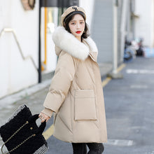 Load image into Gallery viewer, 21HW0131 Shascullfites Melody Long Down Jackets for Women Winter Fur Collar Hooded High Quality Coat Black Loose Down Coats