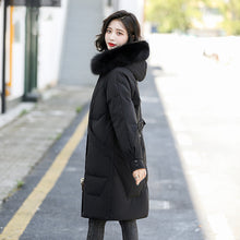 Load image into Gallery viewer, 21HW0138 Shascullfites Melody Fur Collar Winter Woman Coats Long Down Coat Women Thick White Duck Down Jacket for Women