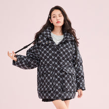Load image into Gallery viewer, 22HW8E336 Shascullfites Melody Hooded Tiger Print Windproof Warm Women&#39;s Winter Down Jacket New in Outerwear Long Down Coat