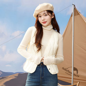 23H1002 Shascullfites Melody Women Vests Autumn Winter Duck Down Vest Female Slim Sleeveless Jacket Women Winter Coats