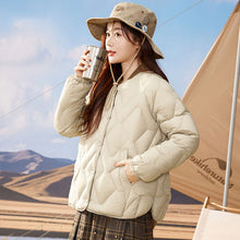 Load image into Gallery viewer, 23H1003 Shascullfites Melody Women&#39;s Jacket Collarless Down Jackets Winter Women&#39;s Coats White Duck Down Short Jacket Women Thick