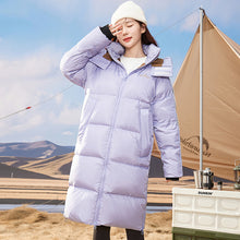 Load image into Gallery viewer, 23H1006 Shascullfites Melody Winter White Duck Down Warm Coat Hooded Long Down Coat New in Coats Outerwears Korean Women&#39;s Down Jacket