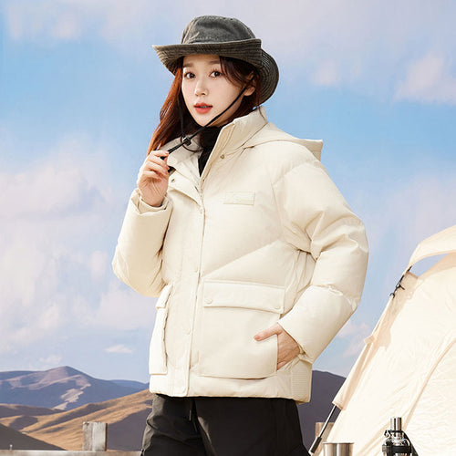 23H1021 Shascullfites Melody Candy Color Down Jacket Women Hooded Down Coat Korean Thick Warm Outerwear Women's Clothing Short