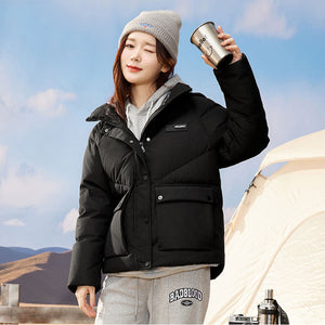 23H1021 Shascullfites Melody Candy Color Down Jacket Women Hooded Down Coat Korean Thick Warm Outerwear Women's Clothing Short