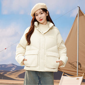 23H1021 Shascullfites Melody Candy Color Down Jacket Women Hooded Down Coat Korean Thick Warm Outerwear Women's Clothing Short