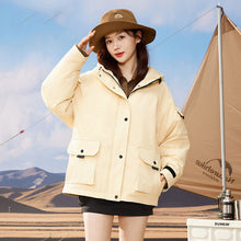 Load image into Gallery viewer, 23H1022 Shascullfites Melody Hooded Coat Outwear 2024 Winter New Fashion White Duck Down Short Jacket Women Thick Warm Loose