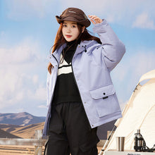 Load image into Gallery viewer, 23H1022 Shascullfites Melody Hooded Coat Outwear 2024 Winter New Fashion White Duck Down Short Jacket Women Thick Warm Loose