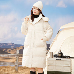 23H1023 Shascullfites Melody Winter Jacket for Women White Duck Down Coat Warm Feather Coats Long Down Coats Female Korean Down Jacket