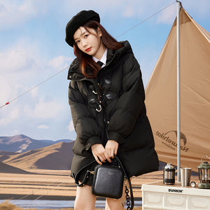 23H1024 Shascullfites Melody Winter New Fashionable Korean Winter Coat Women Hooded Short Down Coats Female Clothing Women's Jacket