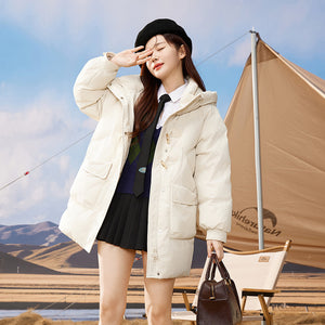 23H1024 Shascullfites Melody Winter New Fashionable Korean Winter Coat Women Hooded Short Down Coats Female Clothing Women's Jacket