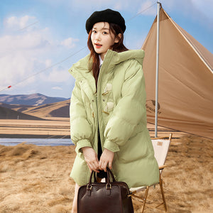 23H1024 Shascullfites Melody Winter New Fashionable Korean Winter Coat Women Hooded Short Down Coats Female Clothing Women's Jacket