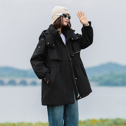 23H1114 Shascullfites Melody Winter Coats for Women Hood Down Jacket Korean Casual Streetwear Female Outwear Winter Clothes Women 2024