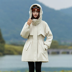 23H1114 Shascullfites Melody Winter Coats for Women Hood Down Jacket Korean Casual Streetwear Female Outwear Winter Clothes Women 2024