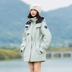 23H1126 Shascullfites Melody Women Jacket Winter Clothes for Women Hooded Long Women's Winter Down Jacket Casual Fashion Loose