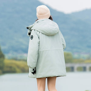 23H1126 Shascullfites Melody Women Jacket Winter Clothes for Women Hooded Long Women's Winter Down Jacket Casual Fashion Loose