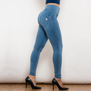 30030HWDLBJ Shascullfites High Waist Dark Thread Light Blue Jeans