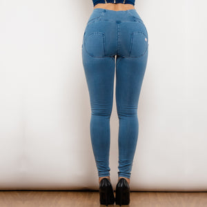 30030HWDLBJ Shascullfites High Waist Dark Thread Light Blue Jeans