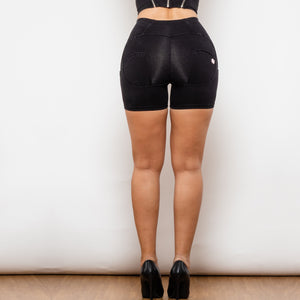 4067HBLJS Shascullfites High Waist Dark Thread Black Shorts