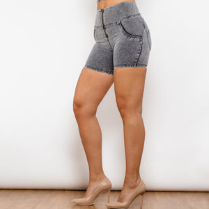 4068HGLJS Shascullfites High Waist Dark Thread Grey Shorts