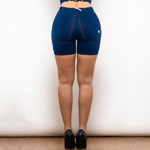 4065MDblueLJS Shascullfites Shorts Middle Waist Dark Thread Dark Blue Shorts