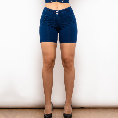 4065MDblueLJS Shascullfites Shorts Middle Waist Dark Thread Dark Blue Shorts