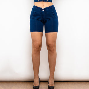 4065MDblueLJS Shascullfites Shorts Middle Waist Dark Thread Dark Blue Shorts
