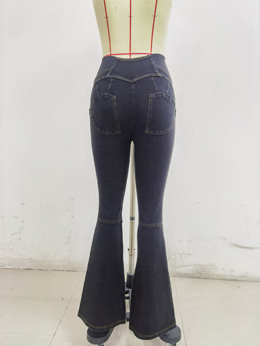 SH203 Shascullfites Black X Cross Flare G2 Lift Jeggings