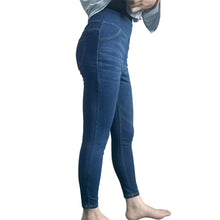 Load image into Gallery viewer, 870288 Shascullfites Yoga Denim Pants Women&#39;s High Waist Hip Lifting Slimming Outerwear Double Pocket Casual Fitness Pants