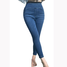 Load image into Gallery viewer, 870288 Shascullfites Yoga Denim Pants Women&#39;s High Waist Hip Lifting Slimming Outerwear Double Pocket Casual Fitness Pants