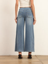 Load image into Gallery viewer, 622879 Shascullfites Women&#39;s Wide Leg Stretch Jeans Light Blue Flare Pants Denim Straight Trousers Sexy Fit Casual Jeans