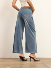 Load image into Gallery viewer, 622879 Shascullfites Women&#39;s Wide Leg Stretch Jeans Light Blue Flare Pants Denim Straight Trousers Sexy Fit Casual Jeans