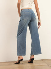 Load image into Gallery viewer, 622879 Shascullfites Women&#39;s Wide Leg Stretch Jeans Light Blue Flare Pants Denim Straight Trousers Sexy Fit Casual Jeans