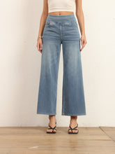 Load image into Gallery viewer, 622879 Shascullfites Women&#39;s Wide Leg Stretch Jeans Light Blue Flare Pants Denim Straight Trousers Sexy Fit Casual Jeans