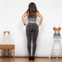 Load image into Gallery viewer, T3025 Shascullfites Shaper Set Grey Lift Jeggings Button Up