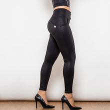 Load image into Gallery viewer, 3022CBCPB Shascullfites lulu Crackle Black Coated Lifting Pants Button Up