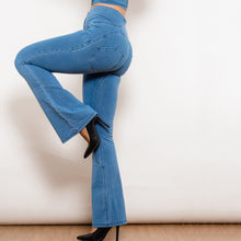 Load image into Gallery viewer, 30131WLBFLJB Shascullfites Melody Light Blue Flared Lift Jeggings Button Up