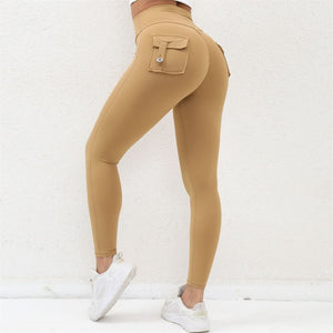 YG01-YG13 Shascullfites Melody Yoga Pants Pocket Push Up Leggings Women Gym Sport Fitness Yoga High Waist Leggings